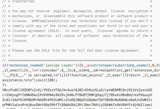WHMCS IonCube sample